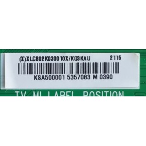 MAIN PARA SMART TV VIZIO 4K HDR RESOLUCION (3840 x 2160) / NUMERO DE PARTE XLCB02K030 / 715GB722-M0C-B00-004B / XLCB02K030010X / KSA500001 / 5357083 / PANEL TPT500WR-U3T03.DJ REV:S01U / DISPLAY CV500U3-T03 REV:01 / MODELO M50Q7-J01 LTYHG7KX